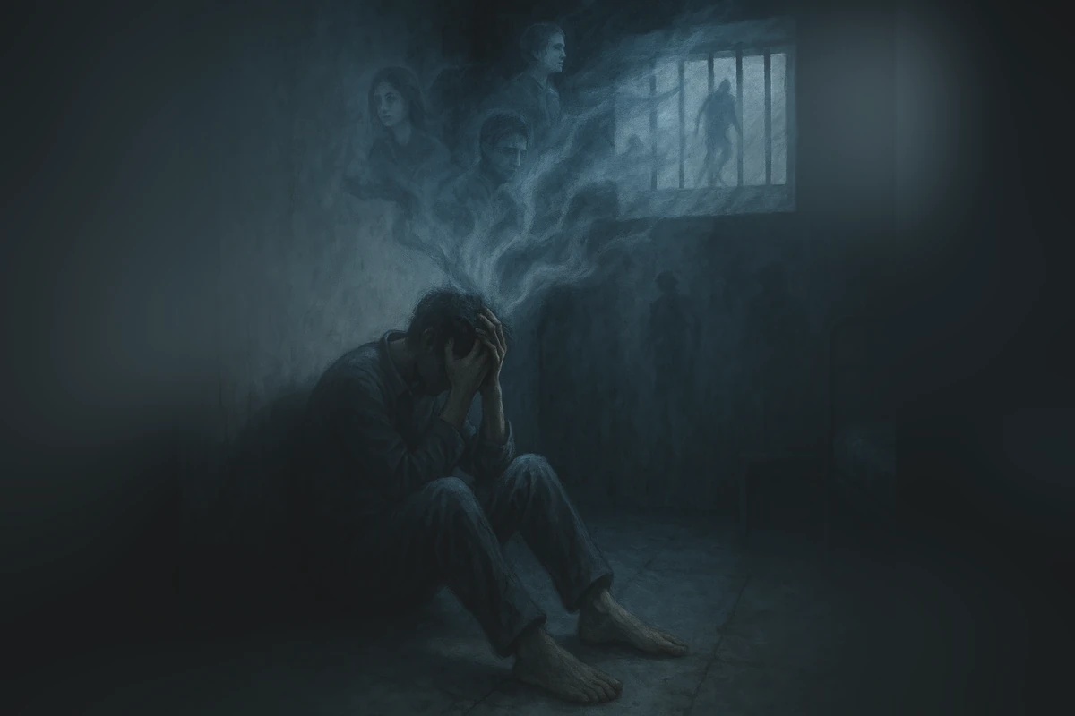 Verzweifelter Mann in einer Zeller